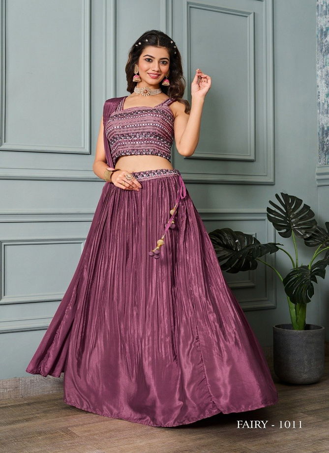 Fairy By Jivora Premium Georgette Party Wear Fancy Crop Top Lehenga Choli Catalog