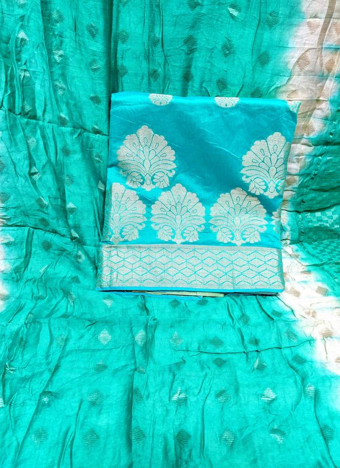 Rahul NX Kanchipuram Banarasi Top with Cottan Bottom and Banarasi Dupatta Designer Salwar Suit Collections