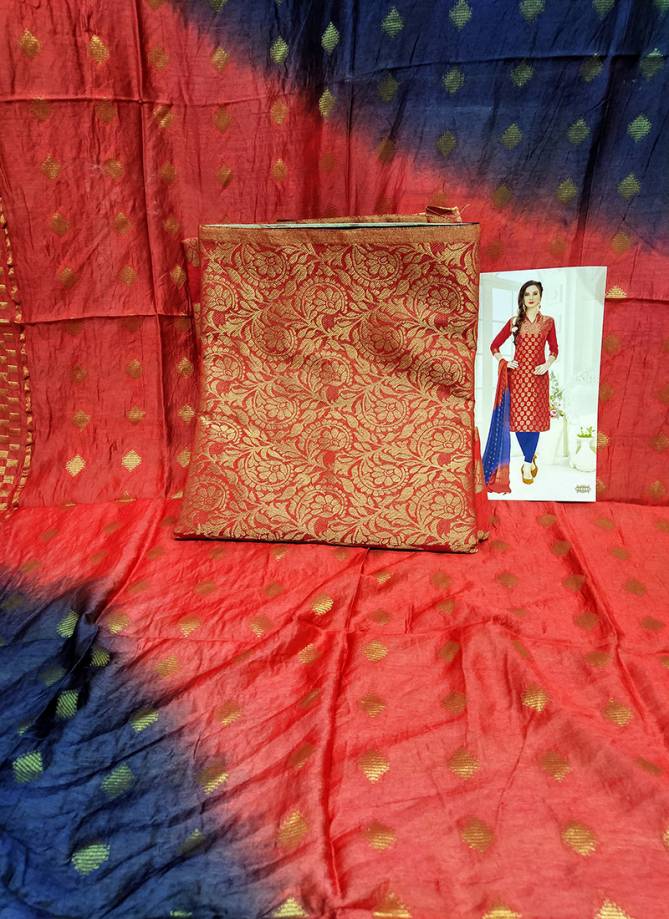 Rahul NX Kanchipuram Banarasi Top with Cottan Bottom and Banarasi Dupatta Designer Salwar Suit Collections