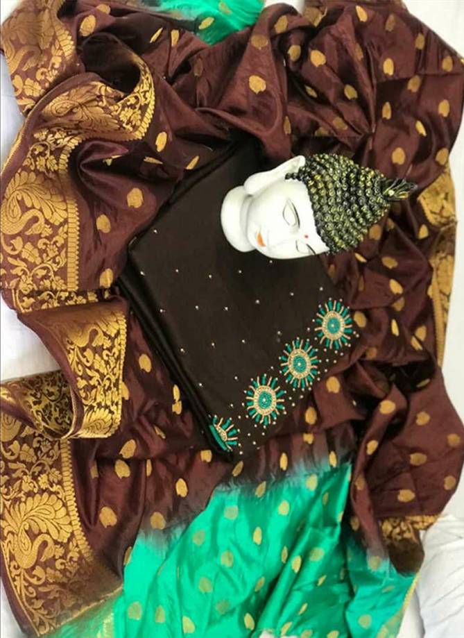 Rahul NX Nari South Slub Cottan Top with Handwork Designer and Party Wear Salwar Suit Collections