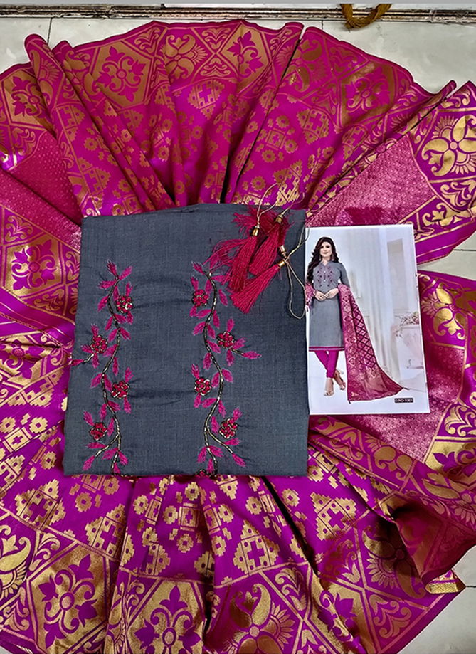 Rahul NX Sakshi Cottan Handwork Dress With Banarasi Jacquard Designer Salwar Suit Collections