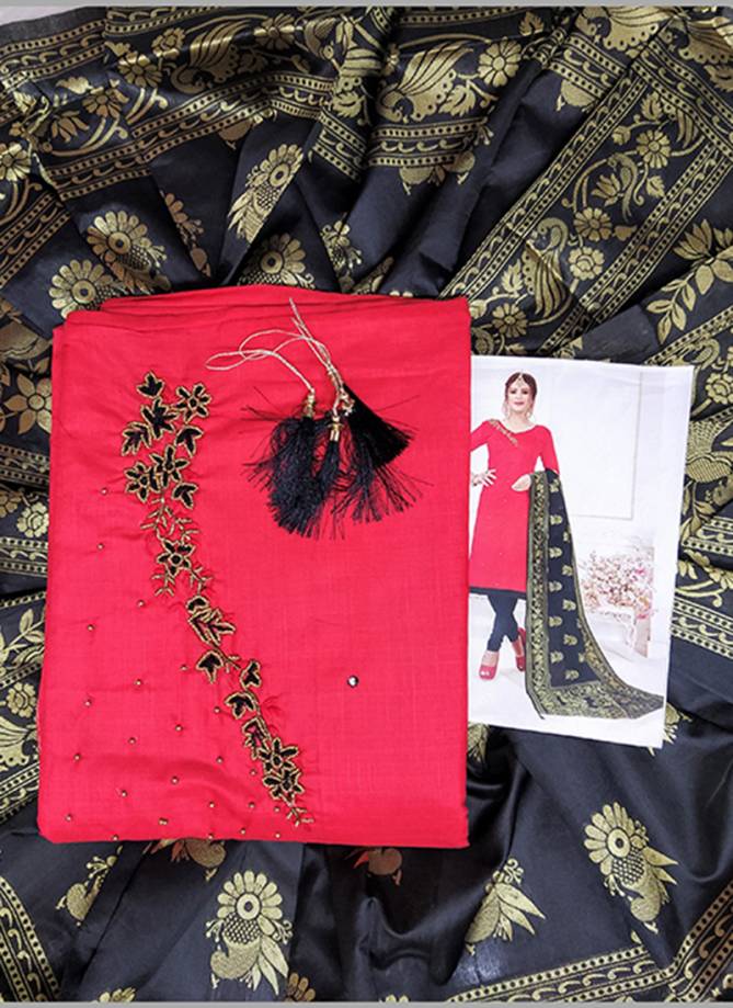 Rahul NX Sakshi Cottan Handwork Dress With Banarasi Jacquard Designer Salwar Suit Collections