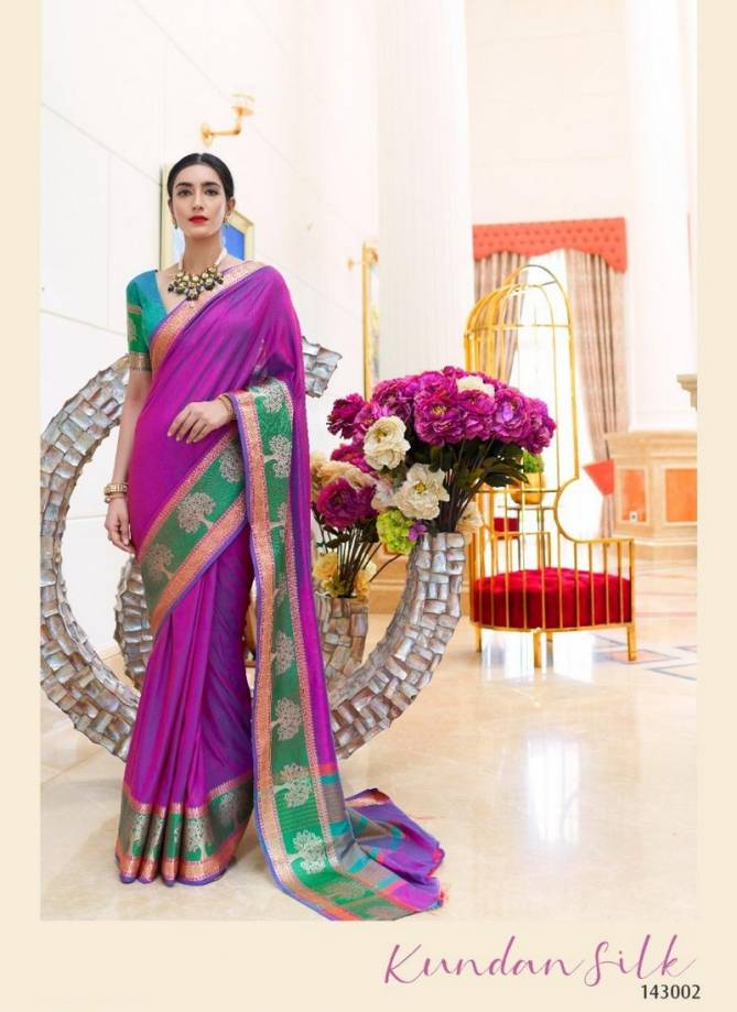 RajTex Kundan Silk Handloom Weaving Silk Wedding Wear Designer and PartyWear Saree Collections