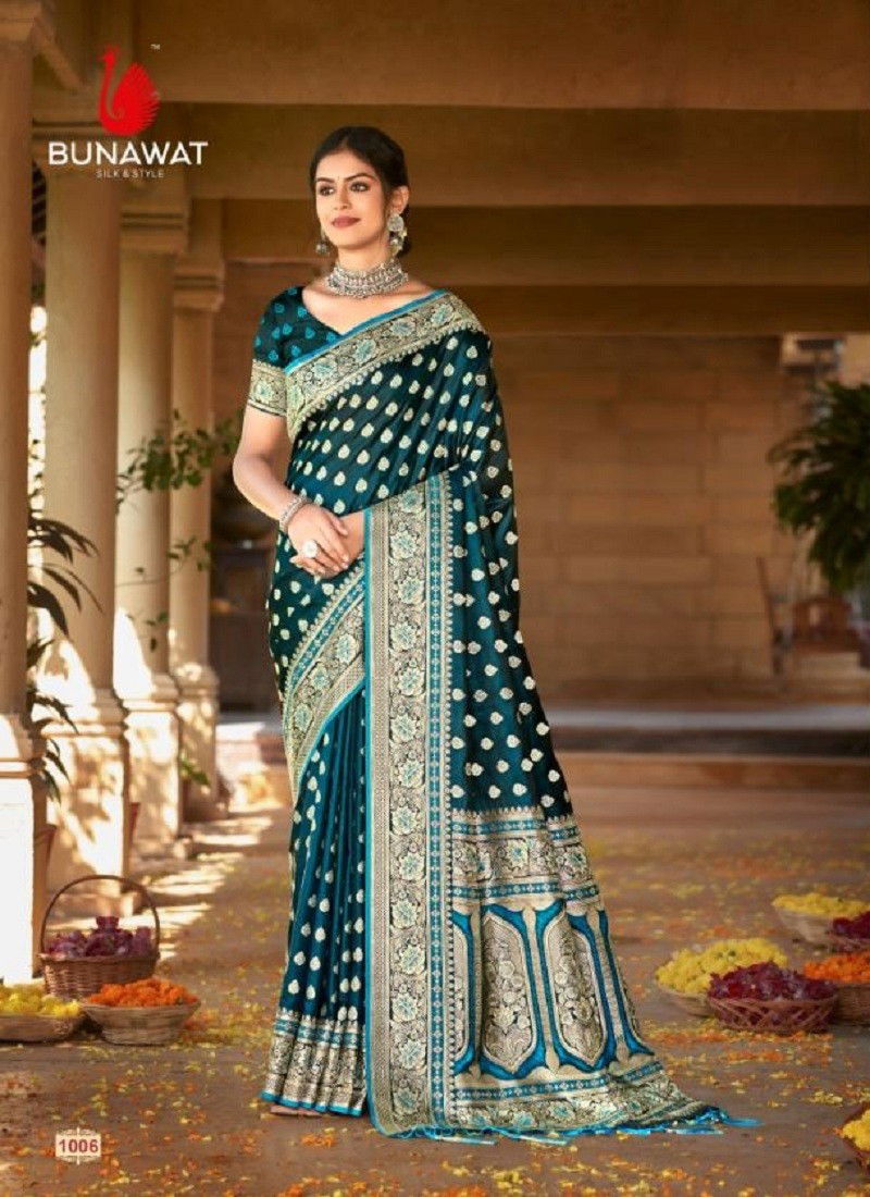 Akshat By Bunawat Satan Silk Designer Wedding Sarees Wholesale Online