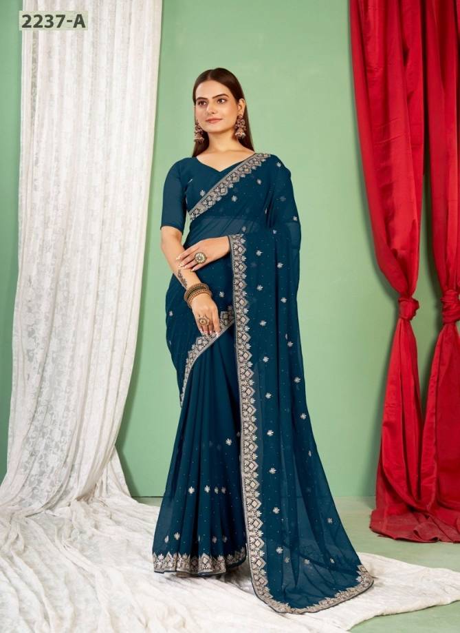 Jayshree 2237 A To D Georgette Blooming Saree Wholesale Clothing Suppliers In Mumbai