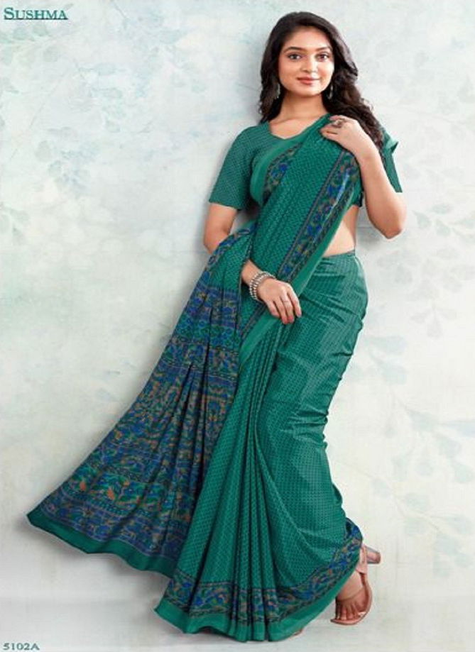 Set Stars 51 By Sushma Crepe Designer Saree Catalog