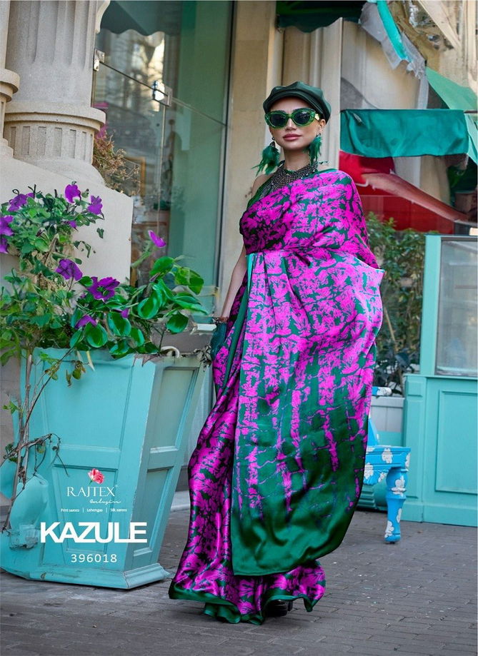 Kazule By Rajtex Printed Satin Crepe Saree Orders In India