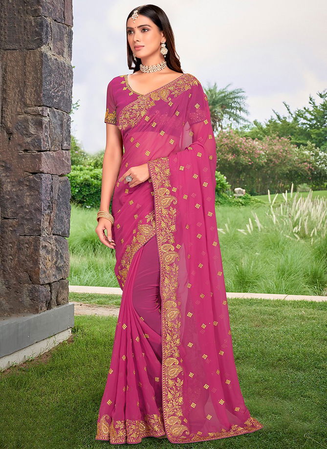 Ehsaas Designer Wholesale Georgettee Sarees Catalog