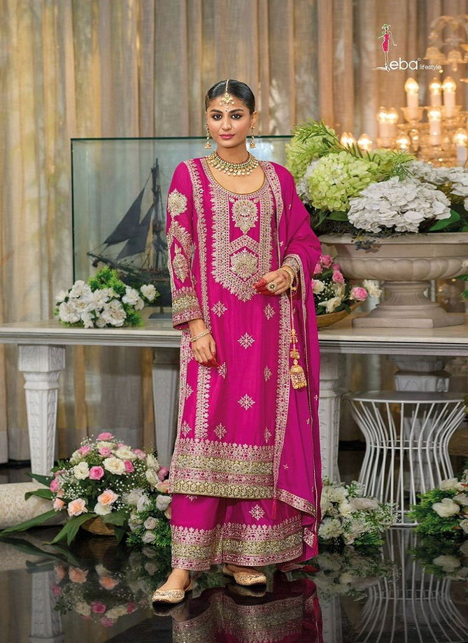 Muskat 2 By Eba Chinon Embroidery Readymade Suits Orders In India