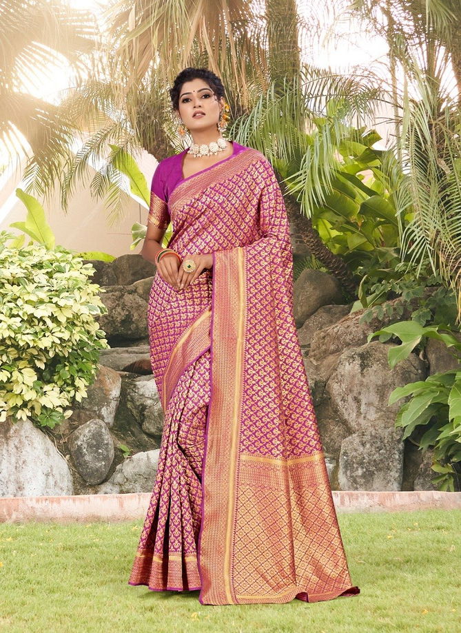 Rani Colour Stavya By The Fabriaca 20001 To 20006 Silk Saree Catalog 20006