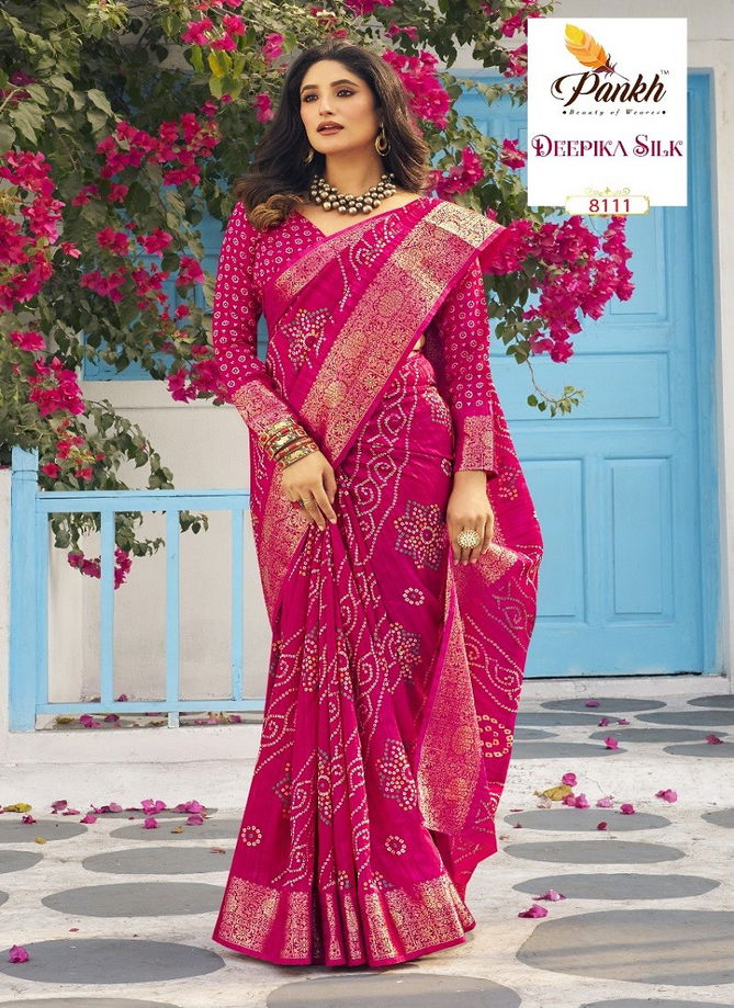 Mahak By Pankh Munga Silk Printed Designer Saree Wholesale Market In Surat With Price