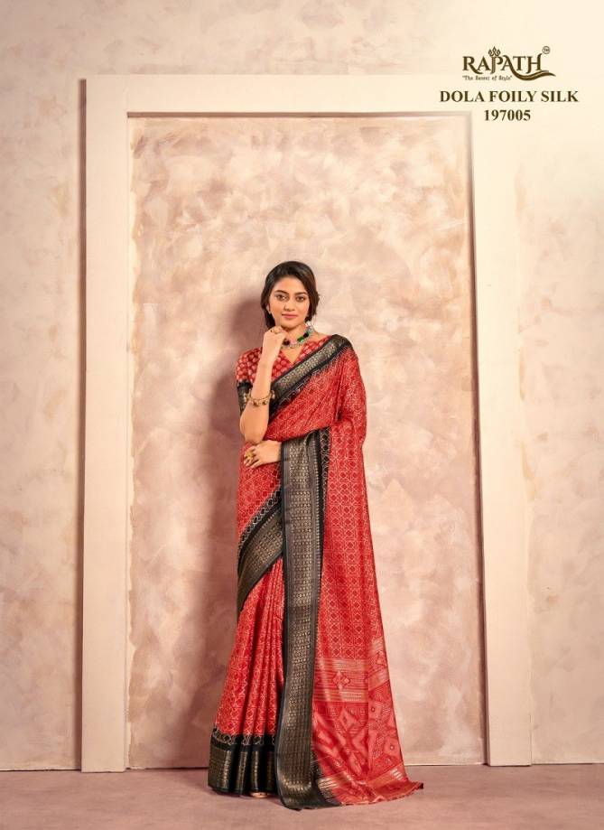 Cello Silk By Rajpath Occasion Printed Soft Dola Foil Silk Saree Exporters In India