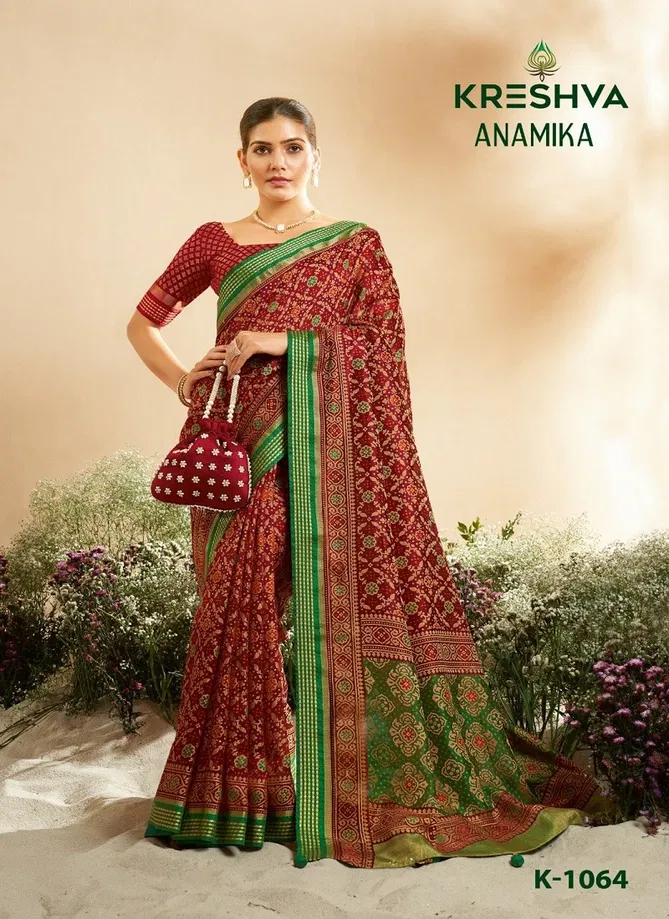 Anamika By Kreshva Lux P.V. Georgette Wedding Wear Saree Exporters In India