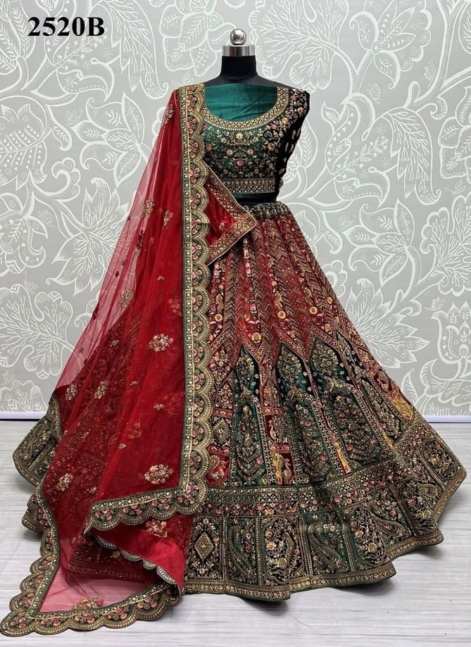 Anjani Art 2520A To 2520C Bridal Lehenga Choli Catalog