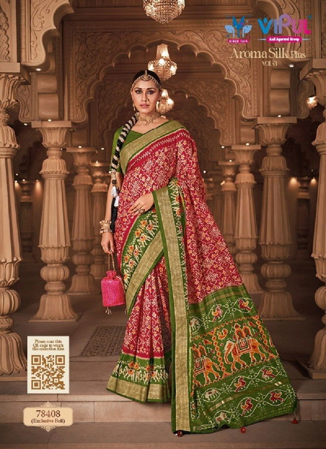 Aroma Silk Plus Vol 3 By Vipul Silk Designer Saree Catalog