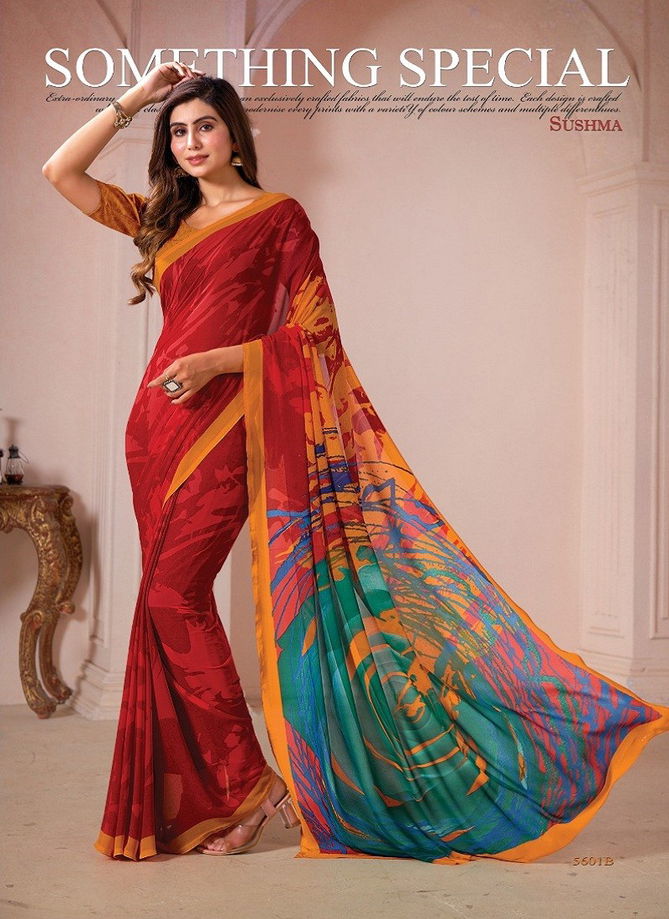 Craze 56 By Sushma Georgette Designer Saree Catalog 