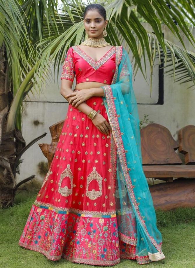 Red Colour Flairy Beats Vol 2 Wholesale Designer Lehenga Choli Catalog 1014