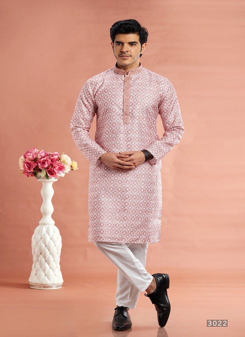 Function Mens Wear Printed Cotton Stright Kurta Pajama Suppliers In India