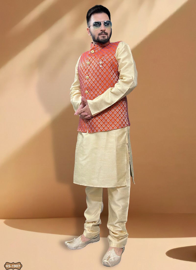 Function Wear Mens Modi Jacket Kurta Pajama Catalog