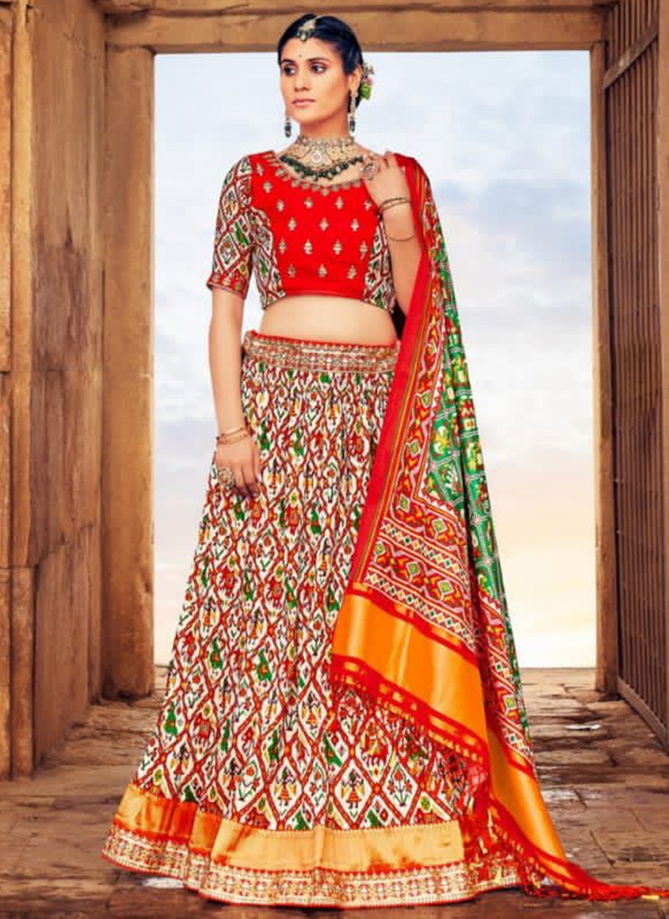 Red Colour Gajraj Wholesale Designer Lehenga Choli Catalog 8007