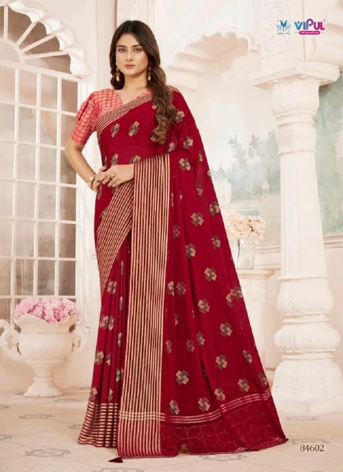 Kritika By Vipul Chiffon Daily Wear Saree Wholesalers In Delhi