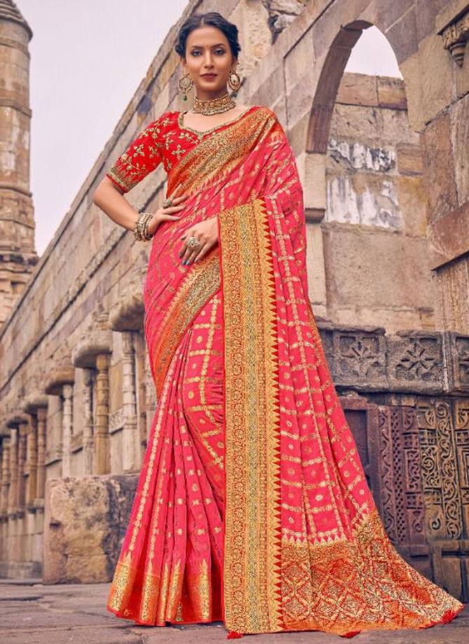 Red Colour Madhubani Wholesale Designer Georgette Saree Catalog 1904