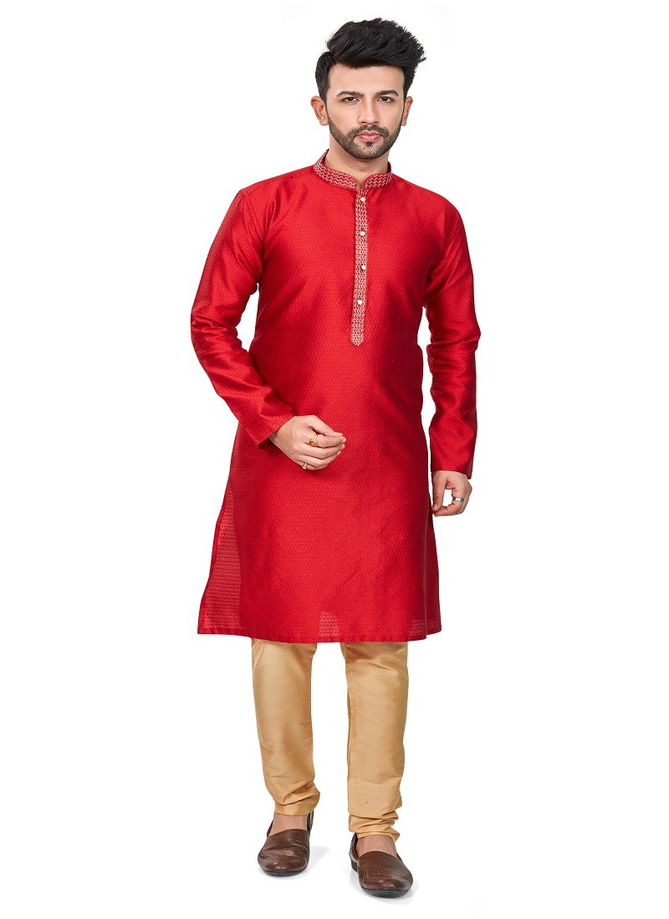 Red Colour RFSK 009 Kurta Pajama Catalog 5