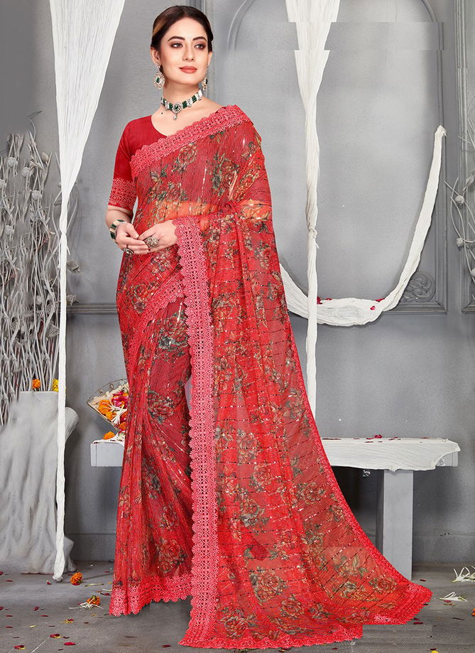 Rudra Designer Party Wear Sarees Catalog