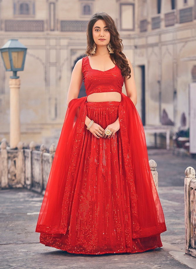 SS 163 Designer Wedding Wear Georgette Lehenga Choli Suppliers In India