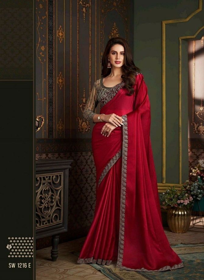 Sandalwood 12th Edition Hits By TFH Fancy Fabric Designer Party Wear Saree Wholesale Online