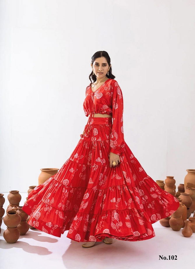 Vallari Vol 1 By Lucaya Chinon Printed Indo Western Wedding Lehenga Choli Wholesale Online