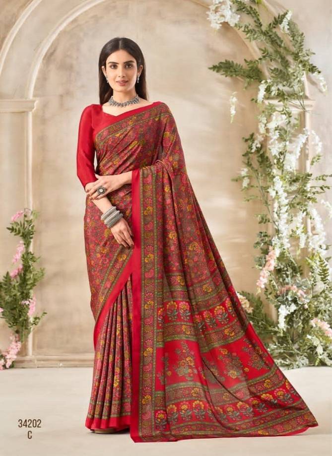 Vivanta Silk 35 By Ruchi Silk Crepe Printed Wholesale Sarees In India