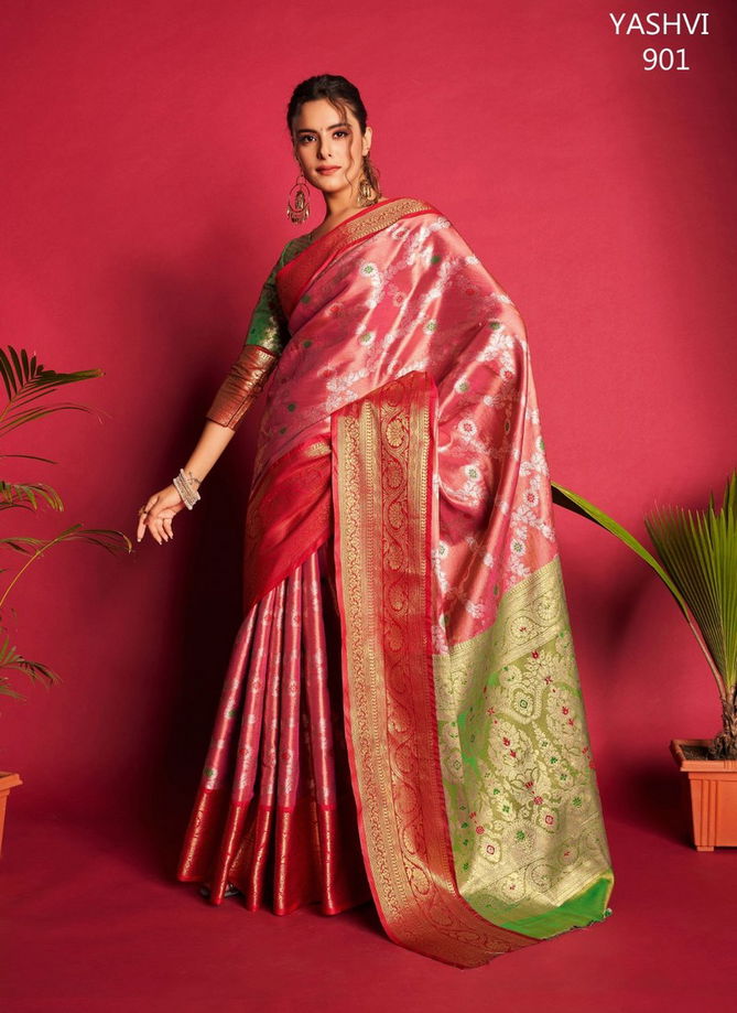 Red Colour Yashvi By Fashion Lab Silk Saree Catalog 901