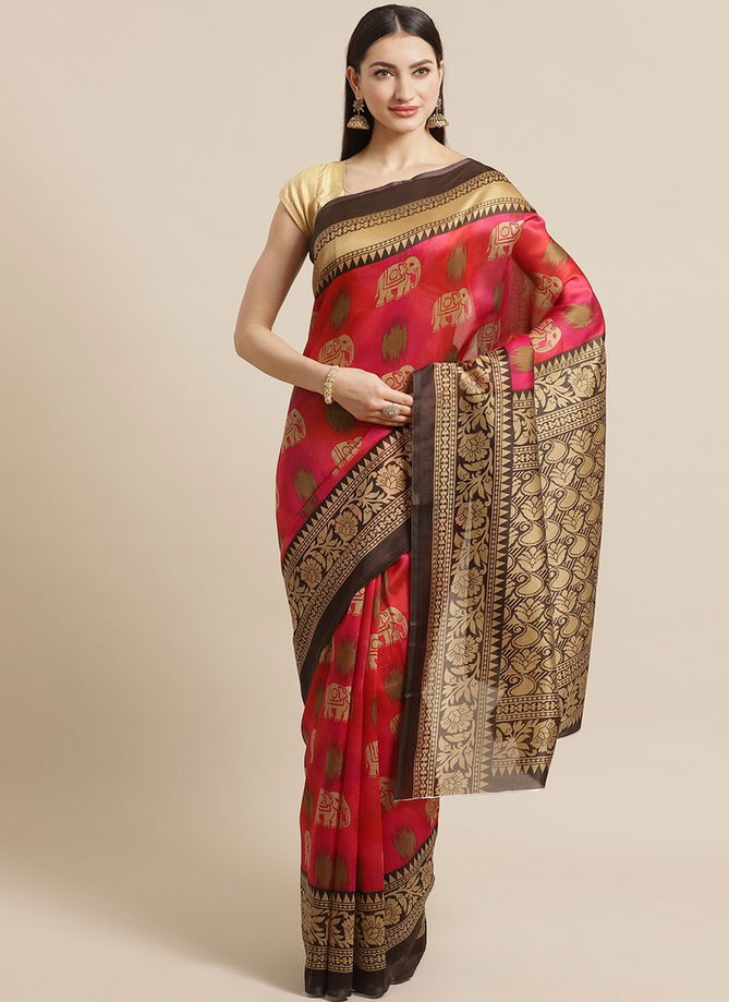 Daily Use Designer Bhagalpuri Elegant Good Looking Saree Collections