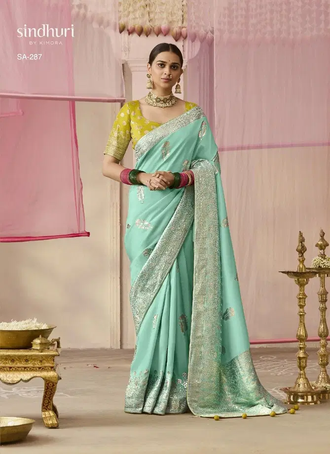 Premika By Kimora Dola Viscose Silk Weddding Wear Saree Wholesale Price In Surat