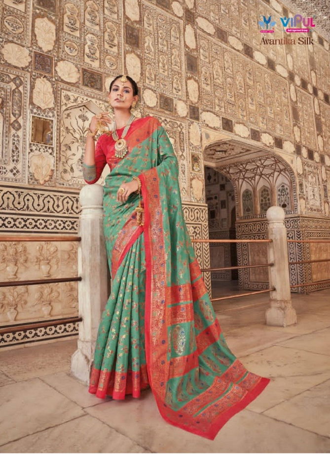 Avantika Silk By Vipul Printed Saree Catalog