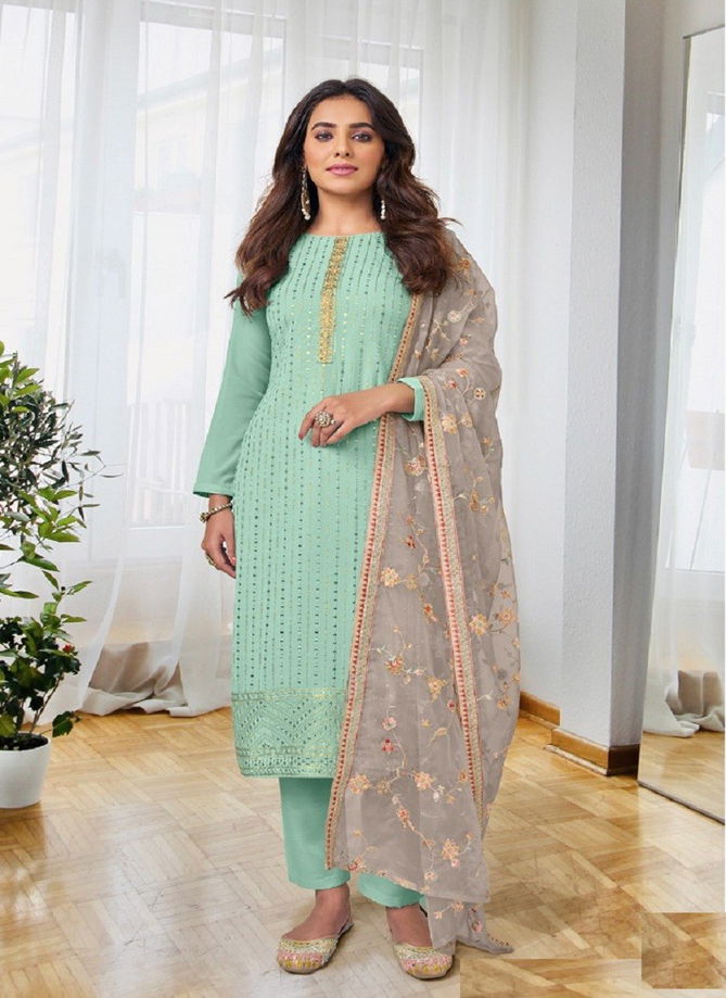 Sea Green Colour Ashpreet Vol 8 By Eba Lifestyle Designer Salwar Suit Catalog 1516