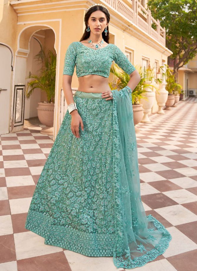 Sea Green Colour Fashion Women Designer Wholesale Party Wear Lehenga Choli 2084 C