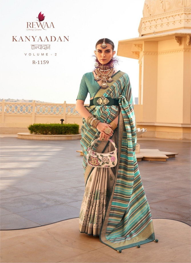 kanyaadan Vol 2 By Rewaa Printed Desginer Sarees Surat Wholesale Market