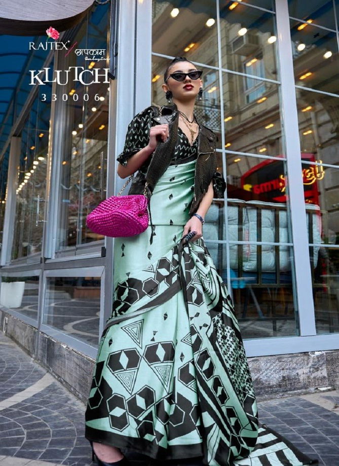 Klutch By Rajtex Japan Satin Print Saree Catalog