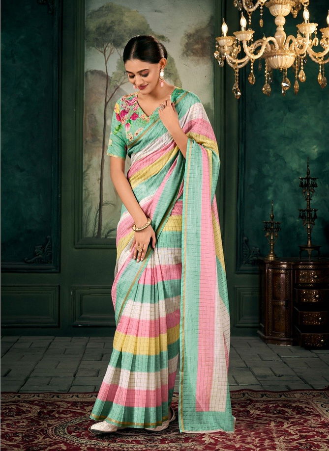 Meghdhanush By Rajpath Chanderi Linen Printed Casual Wear Bulk Saree Orders In India