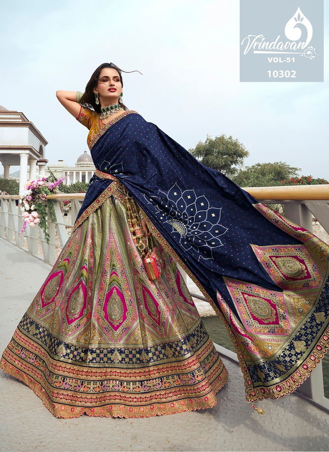 Royal Vrindavan Vol 51 Silk Bridal Lehenga Choli Suppliers In India