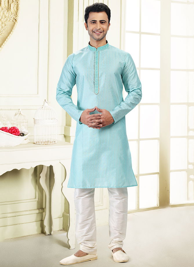 Sky Blue Colour Function Wear Exclusive Wholesale Kurta Pajama Catalog 2034