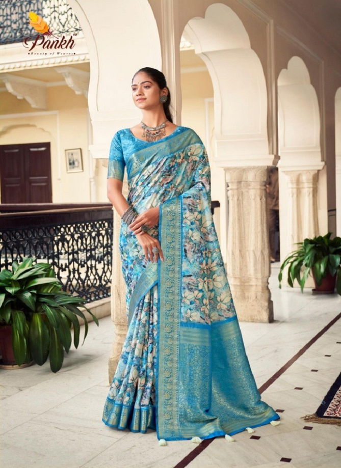 Mahak By Pankh Silk Digital Printed Designer Saree Catalog