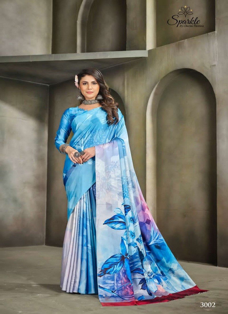 Raina By Charmi Fashion Japan Crepe Designer Saree Catalog