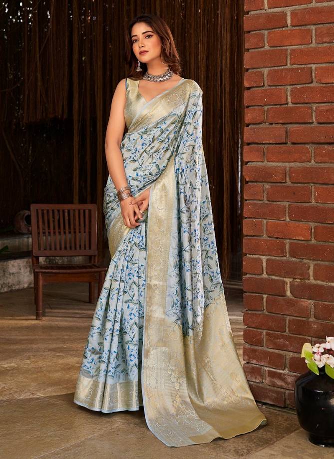 SS 172 Womans Leaf Printed Designer Saree Suppliers In India