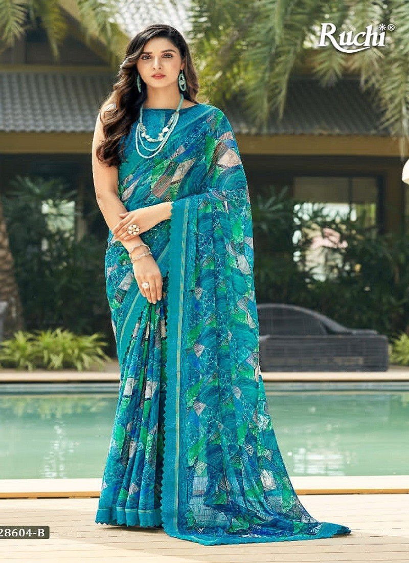 Savera Vol 08 By Ruchi Chiffon Designer Saree Catalog