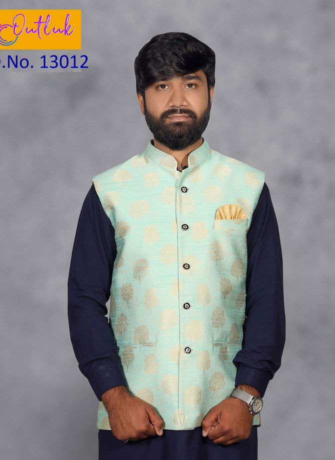 Outluk Vol 13 Eid Special New Designer Festival Wear and Party Wear Jute and Jacquard Printed Modi Jacket Collection