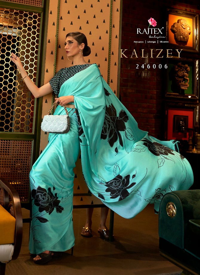 Kalizey By Rajtex Printed Japan Crepe Saree Suppliers In India