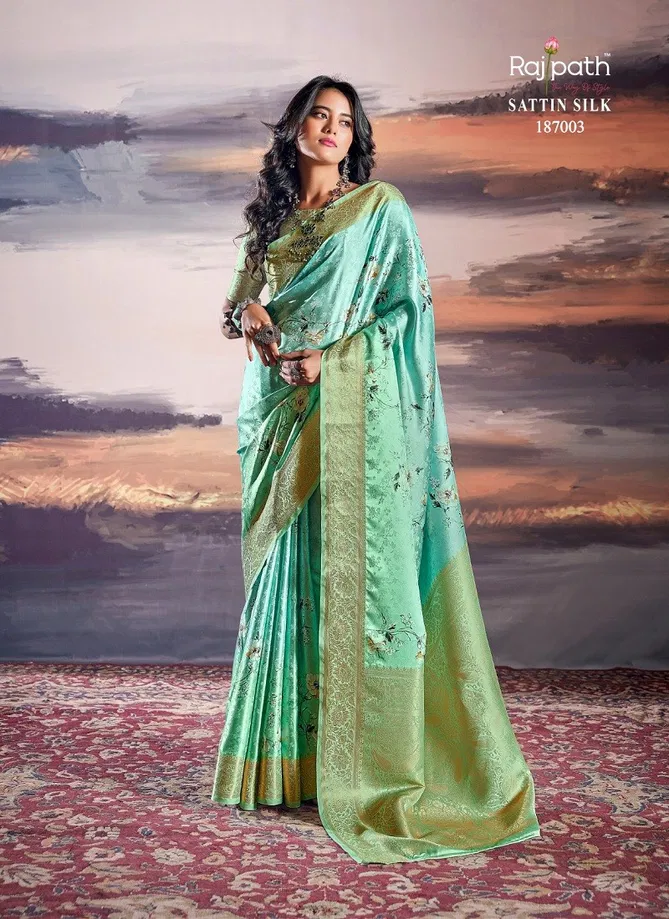 Pratishtha Silk By Rajpath Satin Printed Saree Wholesale Market In Surat